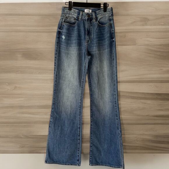 PISTOLA Flare Distressed Jeans with split at hem Women's Size 27 NWOT - Picture 1 of 9